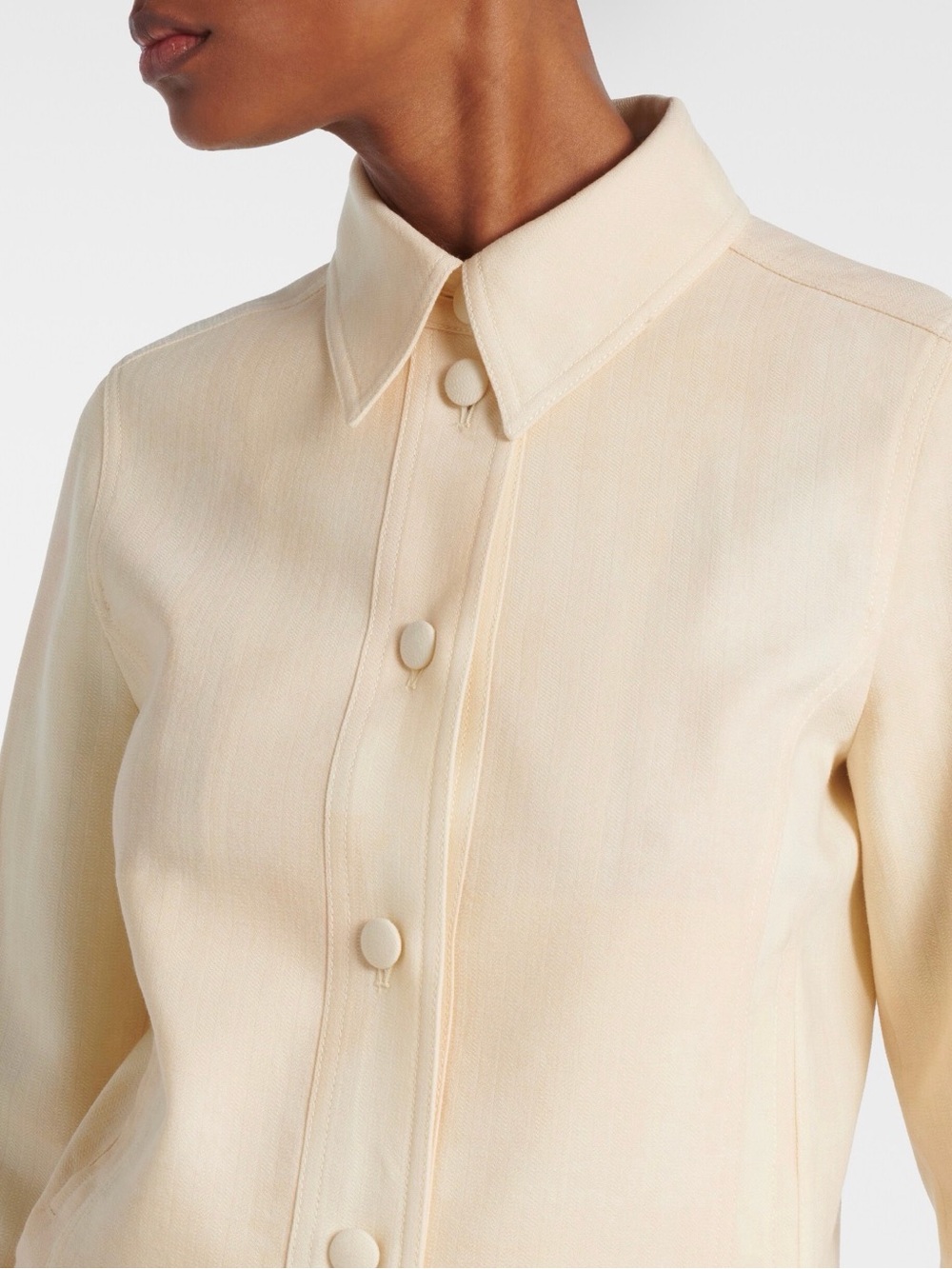 Gabriela Hearst Tereza Jacket In Cream Virgin Wool